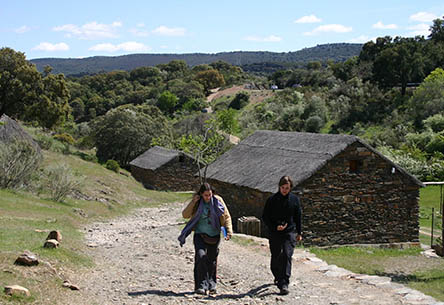 Chozos en Monfrague